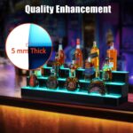 Estante de vino acrílico con iluminación LED PeacefulHues ZIo7pZ6O8qr4Wcx4AxQjgA61e 3 niveles 60 pulgadas 16 colores con