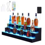Estante de vino acrílico con iluminación LED PeacefulHues ZIo7pZ6O8qr4Wcx4AxQjgA61e 3 niveles 60 pulgadas 16 colores con