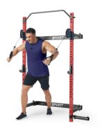 PeacefulHues Estante plegable para sentadillas montado en la pared, estante de potencia de 1000 libras de capacidad con