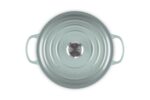 Horno holandés redondo profundo Le Creuset 21195026717041 Signature hierro fundido esmaltado 6.5 cuartos color sal marin