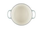 Horno holandés redondo profundo Le Creuset 21195026717041 Signature hierro fundido esmaltado 6.5 cuartos color sal marin