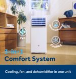 Aire acondicionado portátil 3 en 1 GE Appliances APHS05BWF 5000 BTU DOE enfría 14 metros cuadrados deshumidificador vent