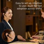 Jabra Perform 45 SE, auriculares inalámbricos Bluetooth mono con función de pulsar para hablar, micrófono con cancelació