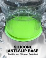 WantJoin Commercial Salad Spinner - [6 Gallon Salad Dryer] w/Silicone [Anti-slip Mat] & [Draining Hose], 24Qt Manual Sal