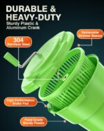 WantJoin Commercial Salad Spinner - [6 Gallon Salad Dryer] w/Silicone [Anti-slip Mat] & [Draining Hose], 24Qt Manual Sal