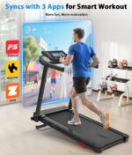 Caminadora motorizada plegable CIIHI XM02F inclinación automática 18% capacidad 159 kg control app para hogar