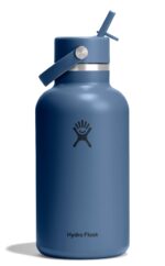 Botella de Agua Termo Hydro Flask W64CFS384 Acero Inoxidable Aislado con Tapa de Popote Antiderrames 64 Onzas Azul Puert