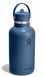 Botella de Agua Termo Hydro Flask W64CFS384 Acero Inoxidable Aislado con Tapa de Popote Antiderrames 64 Onzas Azul Puert