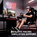 Soporte Plegable para Volante PeacefulHues Compatible Logitech G923 G920 G29 Thrustmaster Fanatec Hori Ángulo Pedal Ajus