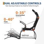 Soporte Plegable para Volante PeacefulHues Compatible Logitech G923 G920 G29 Thrustmaster Fanatec Hori Ángulo Pedal Ajus