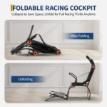 Soporte Plegable para Volante PeacefulHues Compatible Logitech G923 G920 G29 Thrustmaster Fanatec Hori Ángulo Pedal Ajus