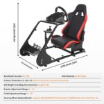 Cabina simulador de carreras plegable PeacefulHues eAQhDnwEqsRhgp3o3AZkVQ acero al carbono pedal ajustable 0 a 25 grados