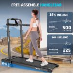 Caminadora plegable FUNMILY con escritorio extraible inclinacion 15% pasamanos ajustables capacidad 400 libras para casa