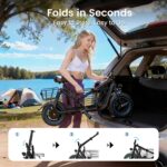 AWWSCOOTER C1S Electric Scooter with Seat for Adults, 550W Motor, 18.6MPH, 20-Mile Range, Foldable Commuter E-Scooter wi