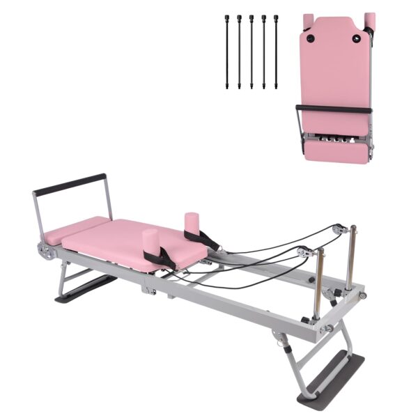 Pilates Reformer Machine, equipo de gimnasio en casa para principiantes y usuarios avanzados