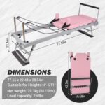 Pilates Reformer Machine, equipo de gimnasio en casa para principiantes y usuarios avanzados