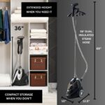 Vaporizador de ropa de pie True & Tidy Q5VD 1800 W 10 ajustes de vapor 2 litros apagado automatico