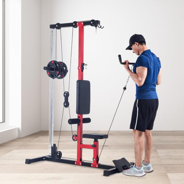 CABIHOME LAT - Máquina de cable de alimentación – Soporte ajustable para piernas LAT máquina desplegable con polea alta