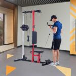 CABIHOME LAT - Máquina de cable de alimentación – Soporte ajustable para piernas LAT máquina desplegable con polea alta