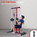 CABIHOME LAT - Máquina de cable de alimentación – Soporte ajustable para piernas LAT máquina desplegable con polea alta