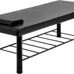 FDW Mesa de masaje estacionaria, cama de masaje resistente de 75 x 30 pulgadas, cama de terapia física de piel sintética