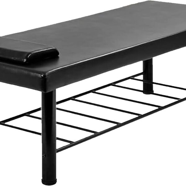 FDW Mesa de masaje estacionaria, cama de masaje resistente de 75 x 30 pulgadas, cama de terapia física de piel sintética
