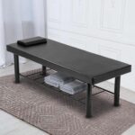 FDW Mesa de masaje estacionaria, cama de masaje resistente de 75 x 30 pulgadas, cama de terapia física de piel sintética