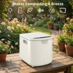 Compostera eléctrica de encimera Takywep 2.5 litros pantalla LED auto-limpieza silenciosa transforma residuos orgánicos