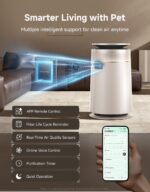 Purificador de aire dreame CVF16A HEPA autolimpiante para pelo de mascotas habitaciones grandes 4 filtros control app y