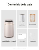 Purificador de aire dreame CVF16A HEPA autolimpiante para pelo de mascotas habitaciones grandes 4 filtros control app y