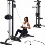 Máquina cruzada de cables montada en la pared para gimnasio en casa, sistema de polea ajustable, estación de entrenamien