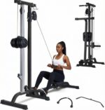 Máquina cruzada de cables montada en la pared para gimnasio en casa, sistema de polea ajustable, estación de entrenamien