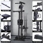 Máquina cruzada de cables montada en la pared para gimnasio en casa, sistema de polea ajustable, estación de entrenamien