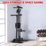 Máquina cruzada de cables montada en la pared para gimnasio en casa, sistema de polea ajustable, estación de entrenamien