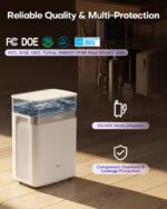 Deshumidificador avylo ADC018 con bomba 90 pintas por día tanque 2.11 galones 5000 pies cuadrados blanco
