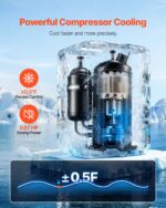 Chiller Enfriador de Agua Industrial VEVOR CW-5200DG con Compresor 5460 BTU Capacidad de 1.8 Galones Flujo de 3.4 GPM pa
