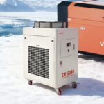 Chiller enfriador de agua industrial VEVOR CW-6300 con compresor de 27300 BTU capacidad de 10.6 galones caudal de 18.5 G