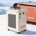 Enfriador de agua industrial Chiller VEVOR CW6200 con compresor 17060 BTU capacidad de tanque 3.96 galones caudal de 18.