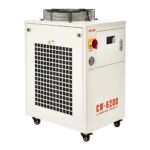 Enfriador de agua industrial Chiller VEVOR CW6200 con compresor 17060 BTU capacidad de tanque 3.96 galones caudal de 18.