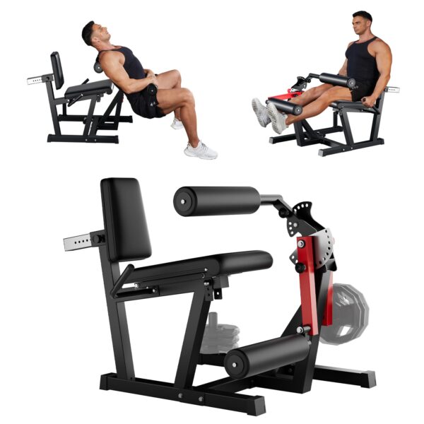 Máquina de extensión de piernas y rizos, máquina de piernas ajustable de capacidad de 700 libras para gimnasio en casa,