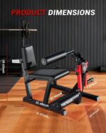 Máquina de extensión de piernas y rizos, máquina de piernas ajustable de capacidad de 700 libras para gimnasio en casa,