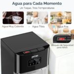 Dispensador de agua de carga inferior OSTBA LY631-2 para garrafón de 3 y 5 galones agua caliente fría y templada pantall
