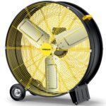 Ventilador de Tambor Industrial 30 Pulgadas Vagkri VA-FF02-2 | 300 W, 3 Velocidades, Ruedas, Motor Circulador de Alta Ve