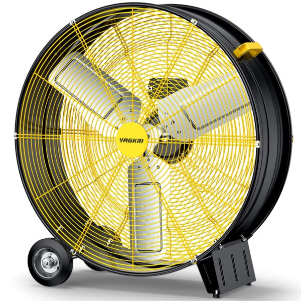Ventilador de Tambor Industrial 30 Pulgadas Vagkri VA-FF02-2 | 300 W, 3 Velocidades, Ruedas, Motor Circulador de Alta Ve