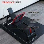 Máquina de empuje de cadera, máquina de puente de glúteos con placa de capacidad de 900 libras con estribo ajustable y b