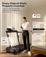 Caminadora eléctrica plegable UREVO URTM047 con inclinación automática 9% motor sin escobillas 12 puntos amortiguación m
