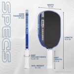 JOOLA Pro V Pickleball Paddle - 14mm/16mm - Raw Carbon Fiber Textured Surface - Enhanced Frame & Propulsion Core, USAPA