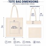 Bolsas de tela canvas NOVASTILE NS5340-192 15x16 pulgadas reutilizables algodón para sublimación DTF HTV y serigrafía pa