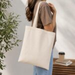 Bolsas de tela canvas NOVASTILE NS5340-192 15x16 pulgadas reutilizables algodón para sublimación DTF HTV y serigrafía pa