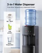 Dispensador de agua de carga superior Euhomy WC009-S3 enfriador despachador de agua fría templada y caliente para garraf